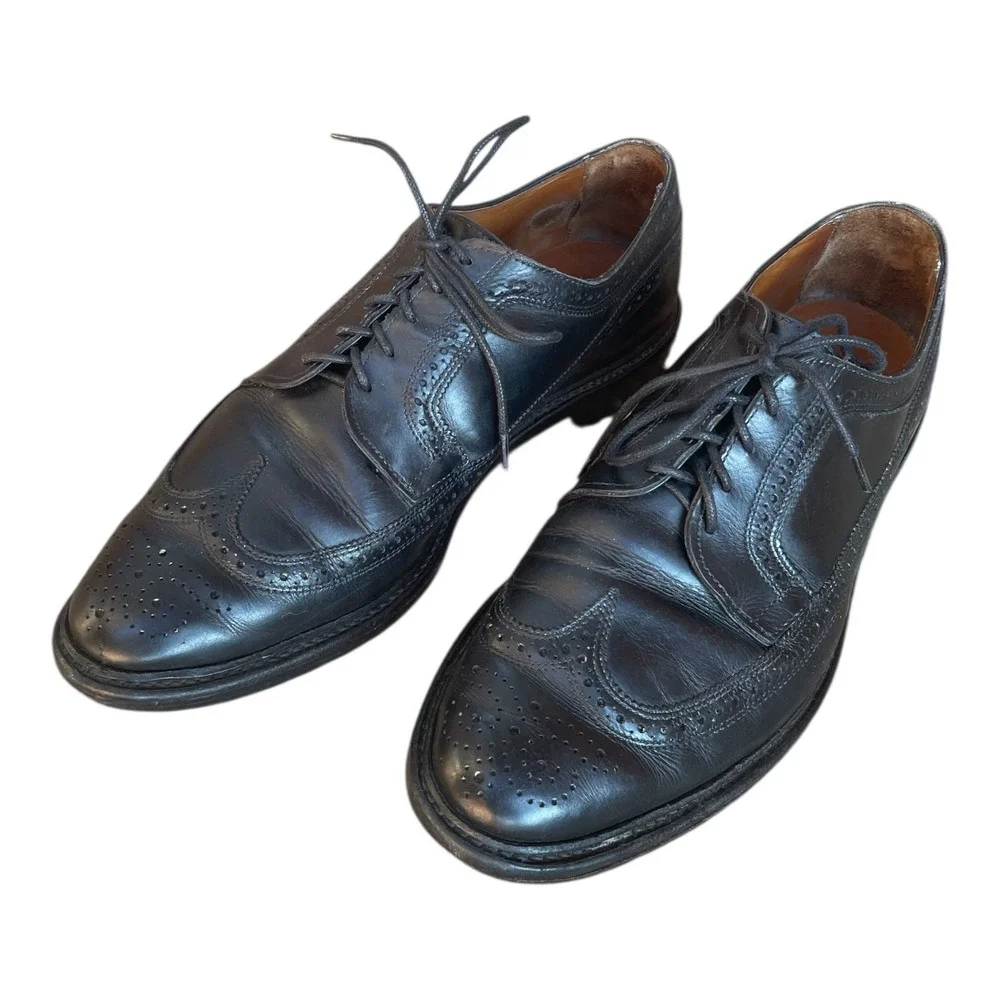 Allen Edmonds Dress Shoes Size 12 D Black Oxford Wingtip McNeil Made in USA
